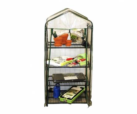 Minikasvihuone FXA 4 hyllyä - Kasvihuoneet - 6405422766833 - 1