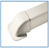 CM80 peitelevy kauluksella Valkoinen - Asennustarvikkeet - 8034135660510 - 1