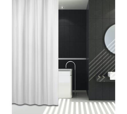 Suihkuverho Pisla valkoinen tekstiili - Kylpyhuoneen sisustus - 6414675130810 - 1