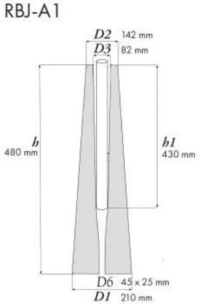 Pylväsjalusta Lujabetoni RBJ-A1,A2,A3 - Pylväsjalustat - 6410046072000 - 2