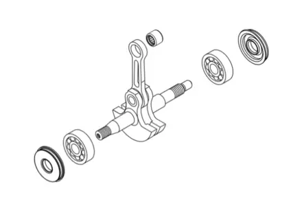 Crankshaft assy CS-3510ES - Echo ja Shindaiwa moottorisahojen varaos - P100009600 - 1