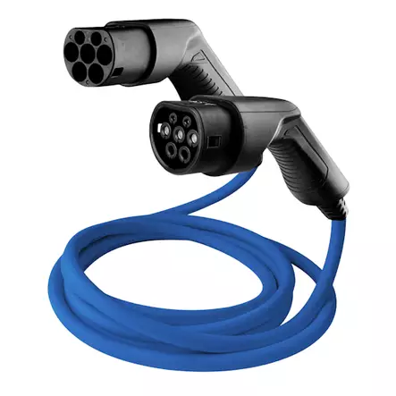 Sähköauton latauskaapeli OPAL Type 2 - Type 2 32A 22kW 5m TPU sininen - Autolaturit ja apukäynnistimet - 6438056294700 - 1