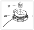 Makita siimapään jousi DUR181 231352-0 - Makita trimmerien varaosat - 231352-0 - 1