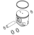 Piston kit CS-3510ES/AC - Echo ja Shindaiwa moottorisahojen varaos - P100009130 - 1