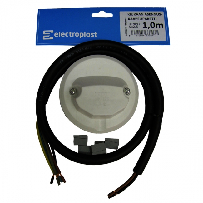 Asennuskaapelipaketti liesi 1,5m 5x2,5 - Jakorasiat, asennusrasiat ja liitäntäras - 6410004335000 - 1