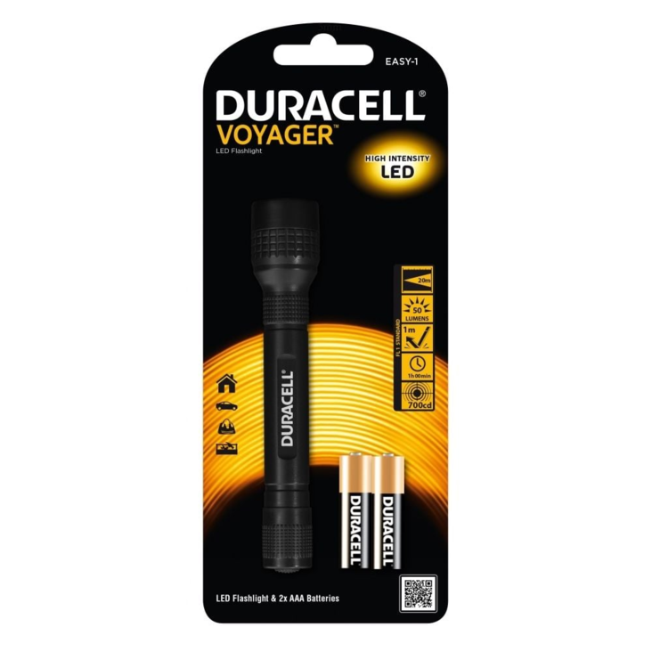 Duracell käsivalaisin Voyager 50 lm - Paristokäyttöiset käsivalaisimet - 884620024390 - 1