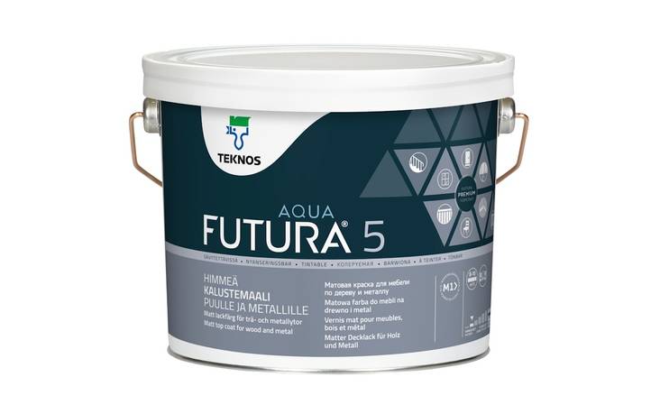 Futura Aqua 5 Kalustemaali 2,7l - Kalustemaalit, ikkunamaalit ja ovimaalit - 6414621174110 - 1