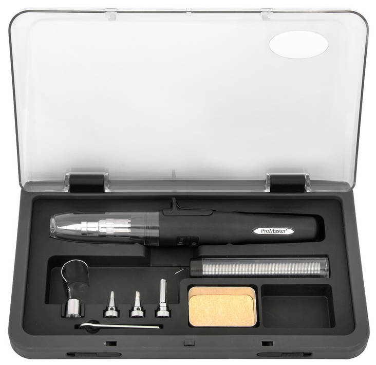 Kaasupoltin ja Juotinsarja 8-osaa 180mm - Juotostyökalut ja juotostarvikkeet - 4710977516430 - 1