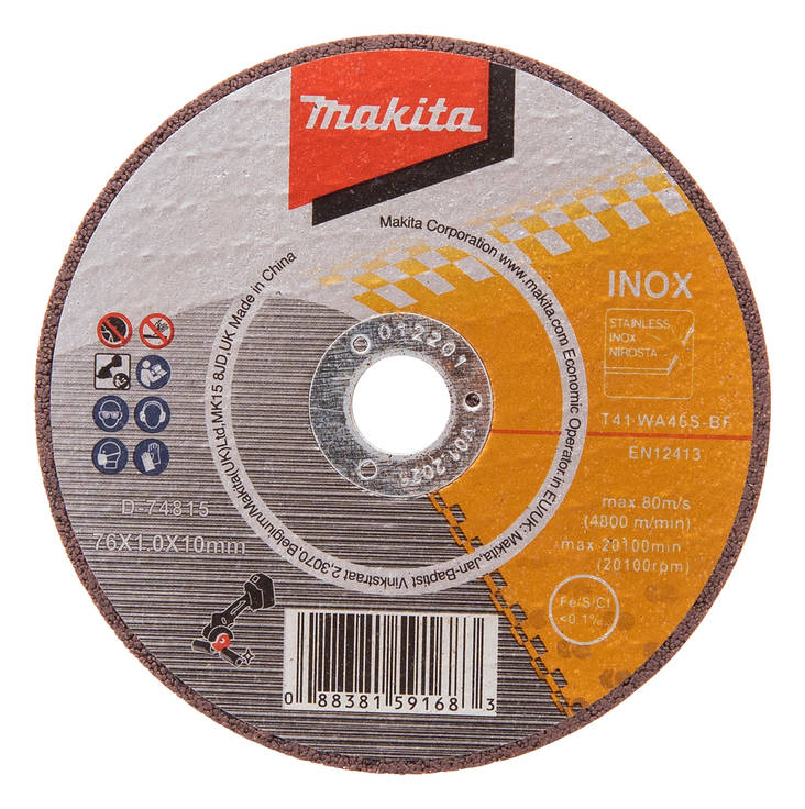 Katkaisulaikka Makita 76x1,0mm metalli - Katkaisulaikat ja hiomalaikat - 088381591690 - 1