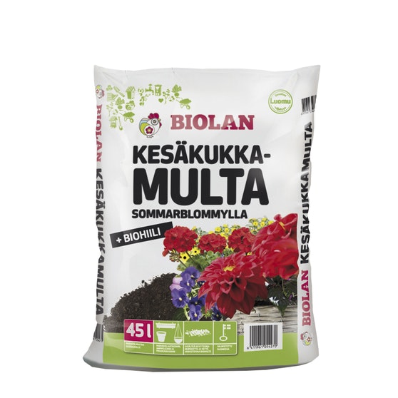 Kesäkukkamulta Biolan 45 l - Kukkamullat - 6411961054270 - 2