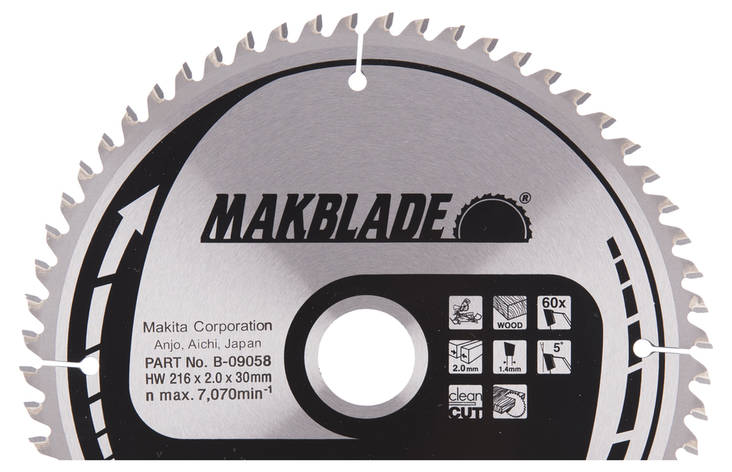 Makita Pyörösahanterä 216x30mm B-32839 - Pyörösahanterät - 088381421645 - 1