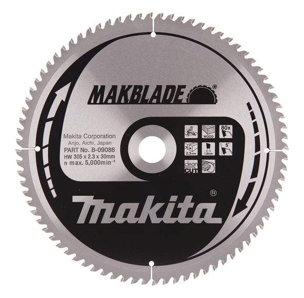 Makita Pyörösahanterä HM 305mm - Pyörösahanterät - 88381337120 - 1