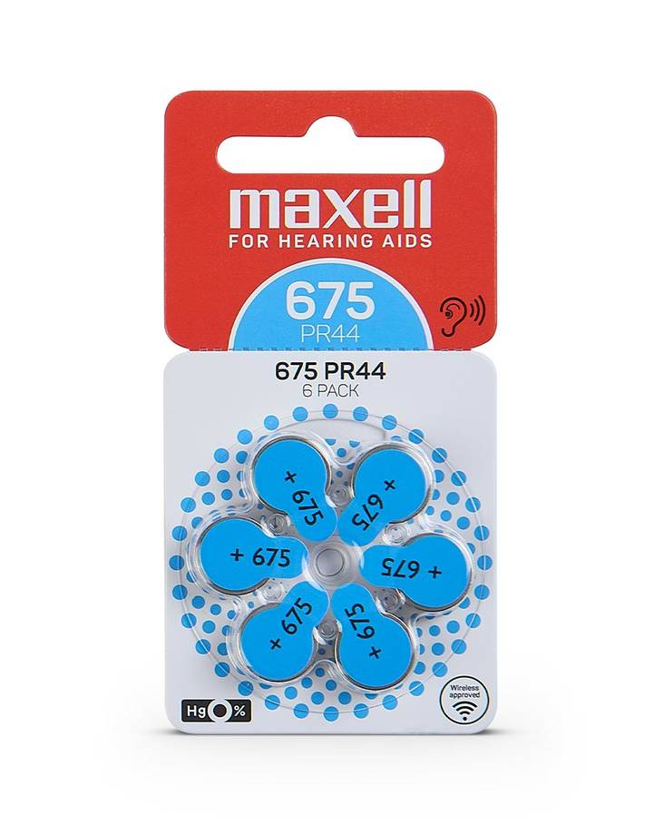Maxell 675 PR44 kuulokojeparisto 6-pack - Paristot - 4043752334500 - 1