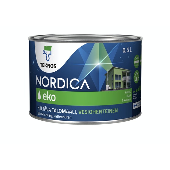 Nordica Eko Talomaali PM1 0,45 L - Seinämaalit ulkoseinille - 6414620417010 - 1