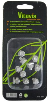 T-Ruuvit+mutterit 10 kpl Vitavia - Kasvihuonetarvikkeet - 5703774200120 - 1