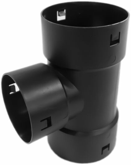 T-haara 90° Ø100/80 mm salaojaputkille - Maanalaisten putkien liittimet - 10080 - 1