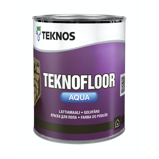 Teknofloor Aqua Lattiamaali 0,9l harmaa - Lattiamaalit ja lattiapinnoitteet - 6414621042730 - 1