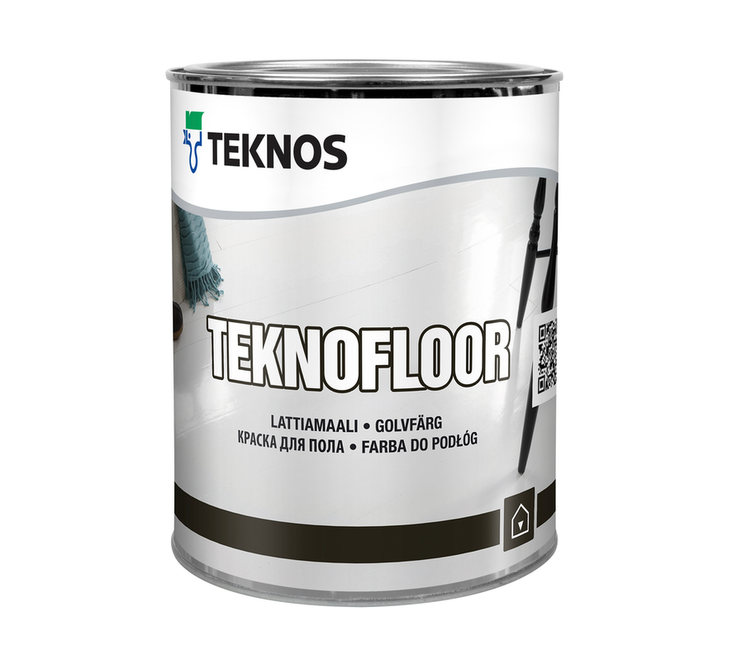 Teknofloor Lattiamaali 0,9l - Lattiamaalit ja lattiapinnoitteet - 6414620285510 - 1