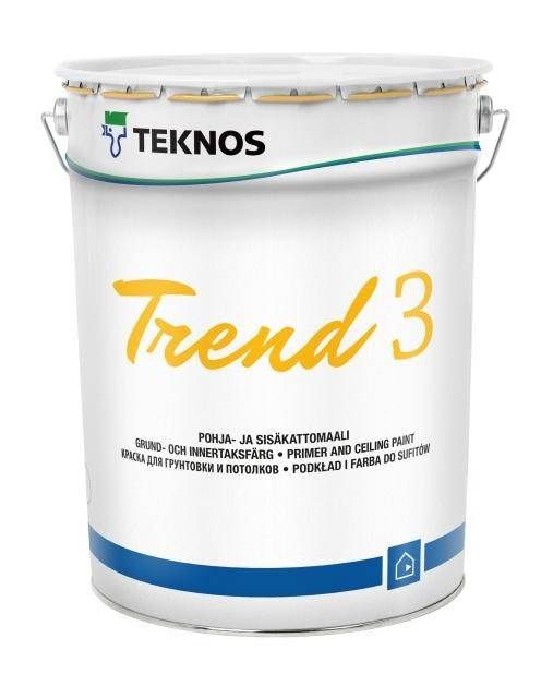 Trend 3 Pohja- ja sisäkattomaali 18 l - Pohjamaalit sisäkäyttöön - 6414620273500 - 1
