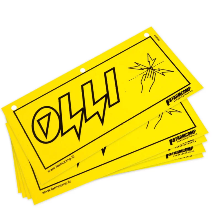 Varoituskilpi sähköaidalle 5 kpl - Aitaustarvikkeet - 6417160110380 - 1