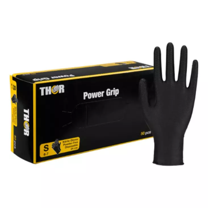 Kertakäyttökäsine Thor Power Grip 50 kpl - Kertakäyttökäsineet - 5703538471360 - 1