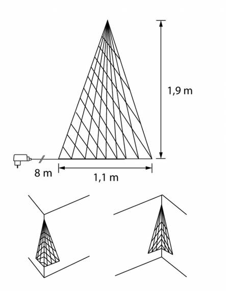 Airam Kulmaverkko - Ulkojouluvalot - 6435200220141 - 2