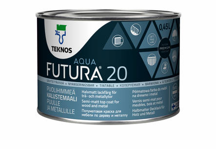 Futura Aqua 20 Kalustemaali 0,45l - Kalustemaalit, ikkunamaalit ja ovimaalit - 6414621019251 - 2