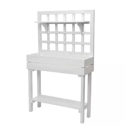 Kasvipöytä ritilällä+ puuhylly - Ulkoruukut - 6405422833191 - 2