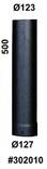 Narvi Yhdyshormin jatko Ø119/123 x 500mm - Savupiiput ja hormit - 6418530320101 - 1