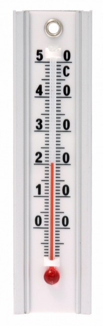 106 Huonelämpömittari, alumiiniprofiili - Lämpömittarit - 6411570001061 - 1