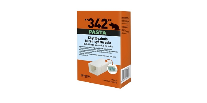 Hiirenmyrkky 342 Pasta 25g syöttirasia - Jyrsijätorjunta Tuotteet - 6414505046991 - 1