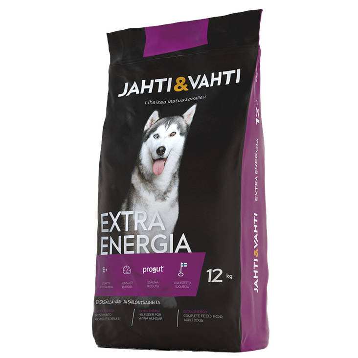Jahti&Vahti Extra Energia 12 kg - Koiran ja kissan rehut - 6417679047771 - 1