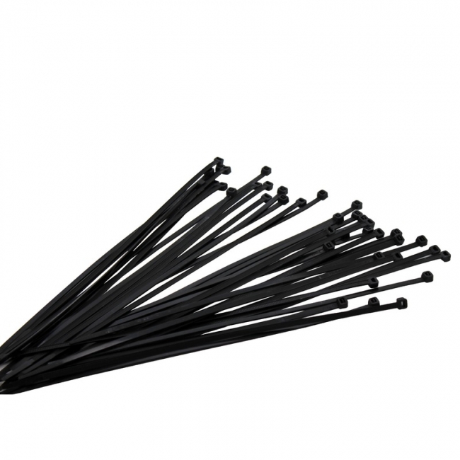 Johdinside Opal 4,6x203 musta 100 kpl - Nippusiteet - 6416013012321 - 1