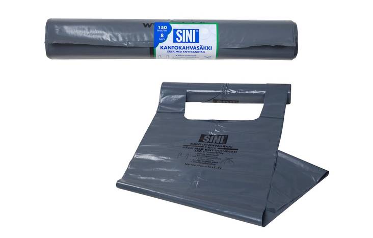 Kantokahvasäkki SINI 150l harmaa 14500 - Jätesäkit - 6423800145001 - 1