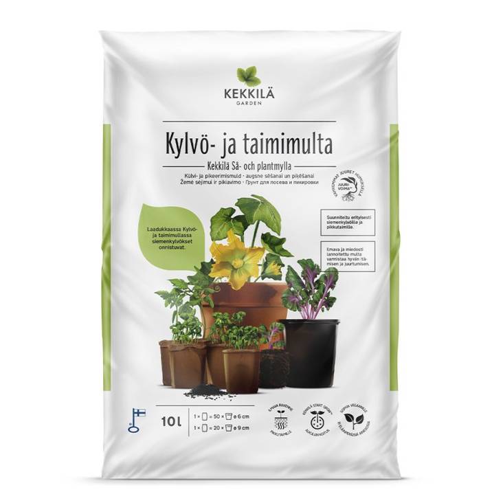Kekkilä Kylvö- ja taimimulta 10 L - Puutarhamullat ja turve - 6433000346481 - 1