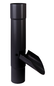 Läpällinen ulosotto Ø 75 mm musta - Sadevesijärjestelmät - 5702752595401 - 1