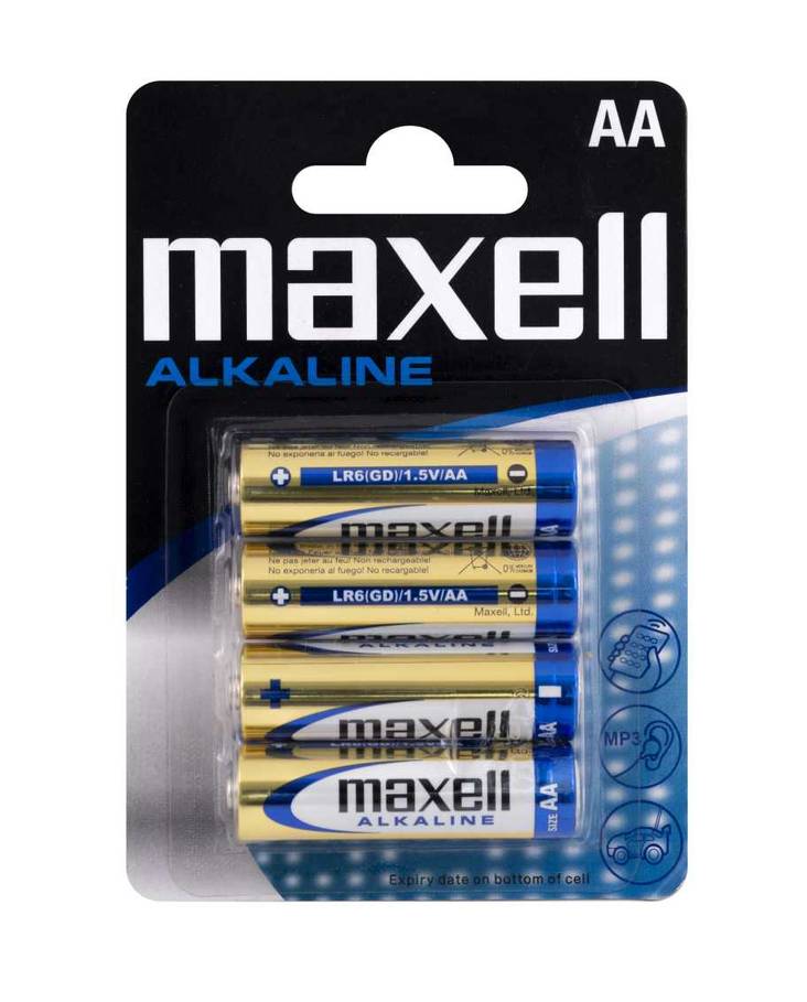 Maxell paristo AA LR6 1,5V 4 kpl - Paristot - 4902580163761 - 1