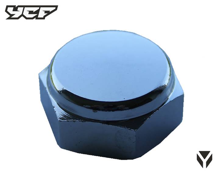 Ohjauskolmion mutteri kromattu - Ohjaustangot ja osat - YC110-02-11 - 2