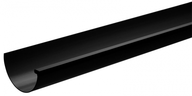 Räystäskouru 125 mm/3 m (5") Musta - Sadevesijärjestelmät - 5702751105311 - 1