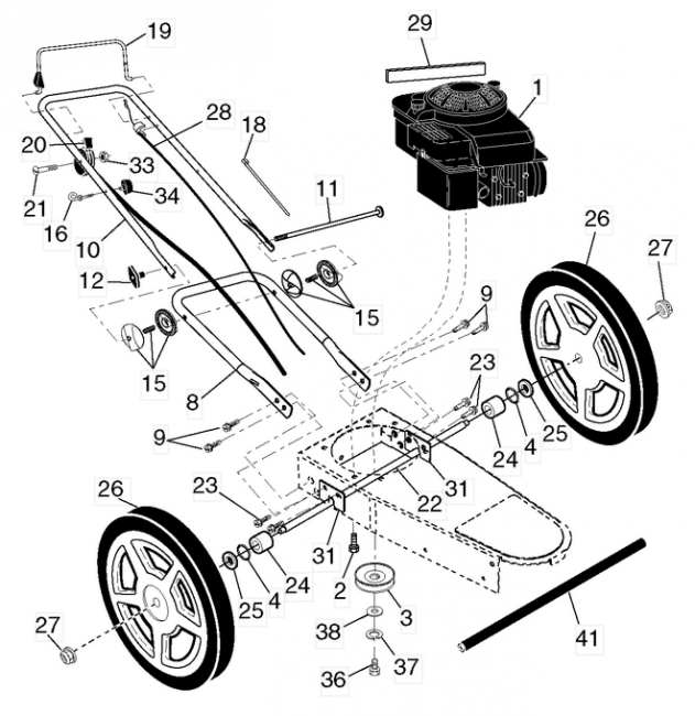 Vedonkytkentävaijeri 584 95 41-01 - McCulloch/Partner muut varaosat - 5849541-01 - 1