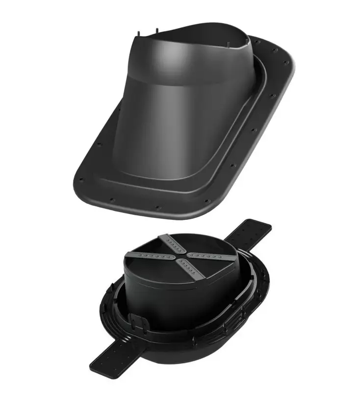 Läpivienti VILPE 2K Classic vino musta - Huippuimurit ja tarvikkeet - 6410457660308 - 1