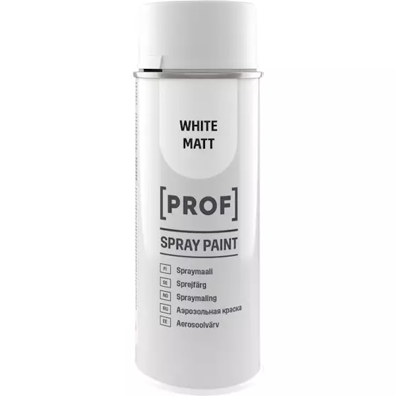 Spraymaali PROF Valkoinen matta - Spraymaalit ja spraylakat - 6438313407591 - 1