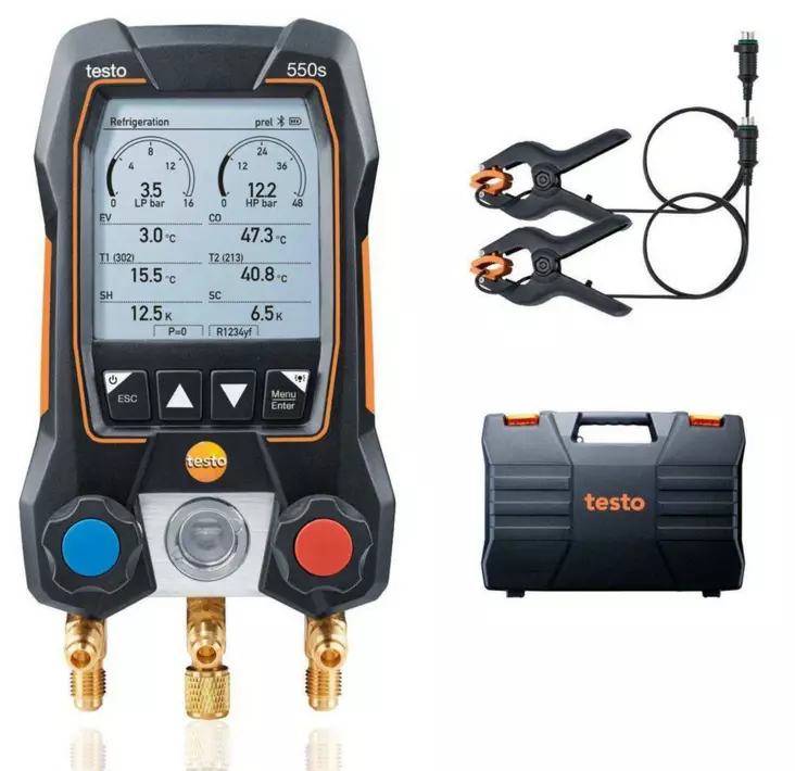 Testo 550s Basic Kit 2-tie mittarisarja - Ilmalämpöpumppujen työkalut - 769012601 - 1