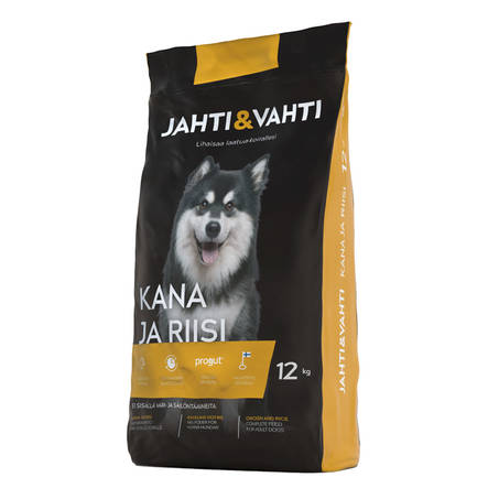 Jahti&Vahti Kana ja Riisi 12 kg - Koiran ja kissan rehut - 6417679047702 - 1