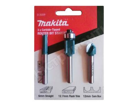 Makita Jyrsinteräsarja, 3-osaa D-30209 - Yläjyrsimen terät - 88381352772 - 2