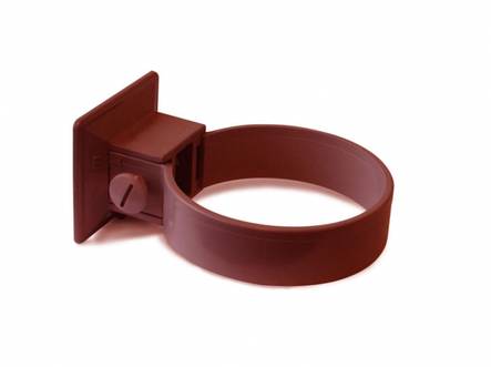 Putkenkiinitinsarja, muovi Ø 90 mm, sis. 2 kiinnitintä Ruskea - Sadevesijärjestelmät - 5702778274502 - 1