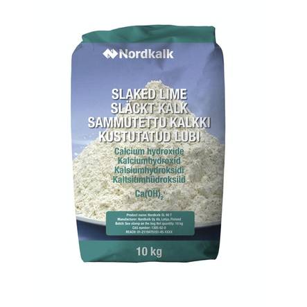 Sammutettu kalkki Nordkalk SL 90 T 10kg - Sementit ja kalkit - 6418411117042 - 1