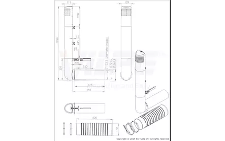 Tuuletuspaalu VILPE Ross 160 - Huippuimurit ja tarvikkeet - 6410457903702 - 2