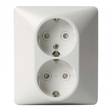 Jussi pistorasia 2-os. Schuko+kehys-uppo - Uppopistorasiat - 6438199005102 - 1
