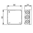 Jakorasia ABB AP9, 86x86mm IP65 - Jakorasiat, asennusrasiat ja liitäntäras - 6418677309502 - 2